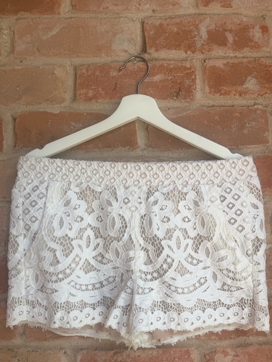 BCBGMaxAzria Pants - BCBG Maxazria White Lace Shorts